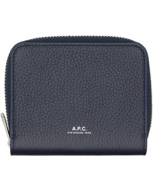 A.P.C. Chelsea Zip Wallet - Blue