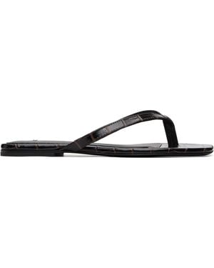TOTEME Croco-Embossed Flip-Flops - Blue