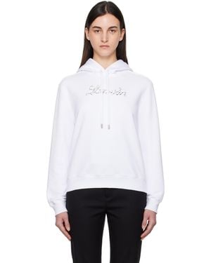 Lanvin Bead Embroidered Hoodie - White