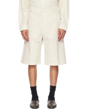 Fear Of God Off- Garment Dyed Cotton Casual Shorts - Natural