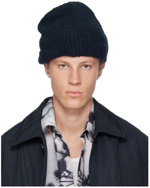 Dries Van Noten Alpaca Blend Beanie - Blue