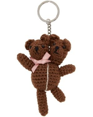 Marc Jacobs Brown Heaven By Double Headed Teddy Keychain