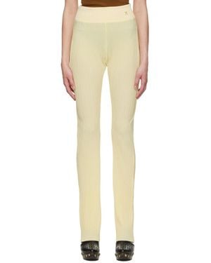 Atlein Yellow Polyester Trousers - Multicolour