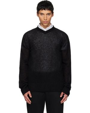 Rier ブラック Vネックセーター