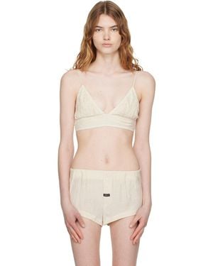 OPEN YY Crinkled Bralette - Natural