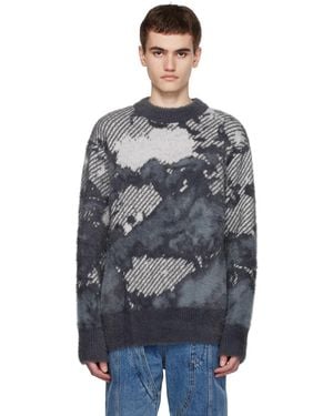 Feng Chen Wang Landscape Painting Jumper - Black