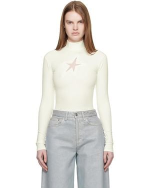 Mugler Off- Thick Lycra Turtleneck - Multicolor