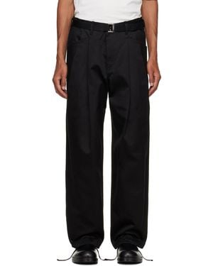 Sacai Cotton Chino Trousers - Black