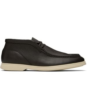 BOSS Tumbled Leather Desert Boots - Black