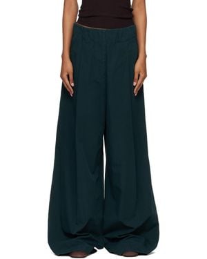 Dries Van Noten Elasticated Overdyed Trousers - Blue