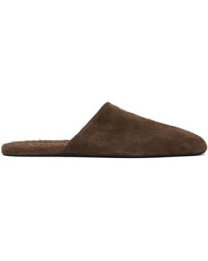 Miu Miu Logo Slippers - Black