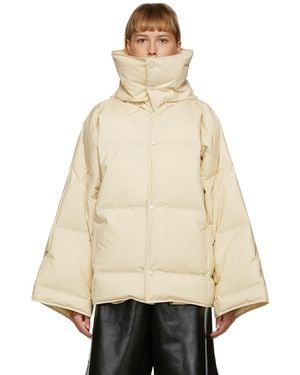 Bottega Veneta Off-white Down Puffer Coat - Natural