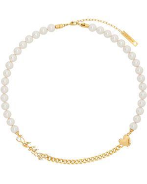 Ambush Pearl Chain Mix Necklace - Metallic