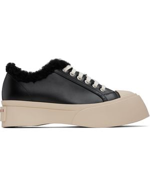 Marni Pablo Shearling-Lined Leather Sneakers in White | Lyst
