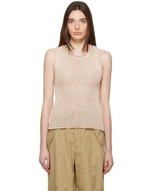 Dion Lee Off-white Grid Tank Top