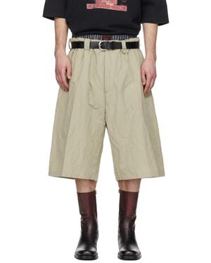 Willy Chavarria Khaki Toluca Shorts - Natural