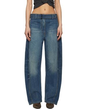 Magda Butrym ブルー Belted Loose Leg ジーンズ