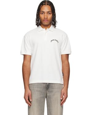 Palm Angels Curved Logo Polo - White