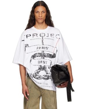 Y. Project 'Paris' Best' Pinched T-Shirt - White