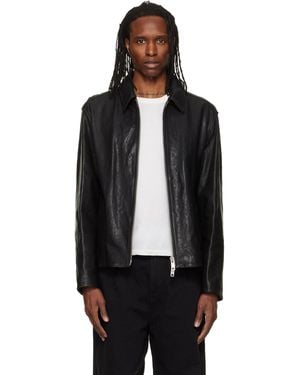 HUGO Regular-Fit Nappa Leather Jacket - Black