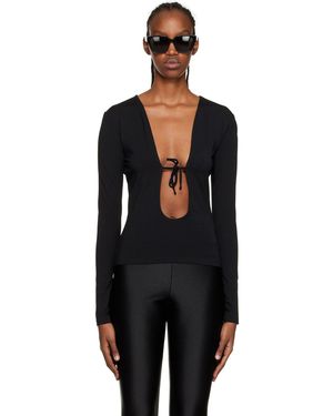 Han Kjobenhavn Self-Tie Long Sleeve T-Shirt - Black
