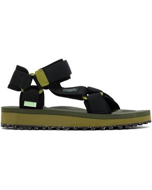 Suicoke ブラック＆カーキ Depa-2Cab-Eco サンダル