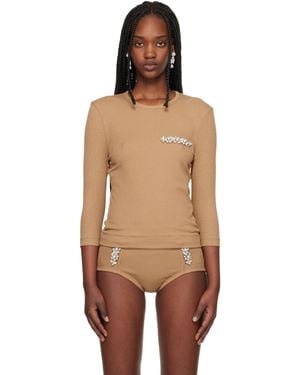 Simone Rocha Embellished Underpinning T-Shirt - Multicolor