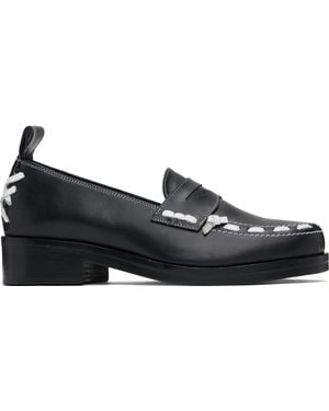 STEFAN COOKE Leather Loafers - Black