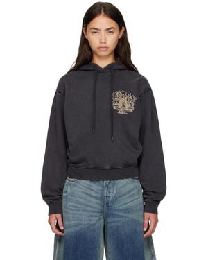 DIESEL Prints & Rhinestone Studs Hoodie - Black