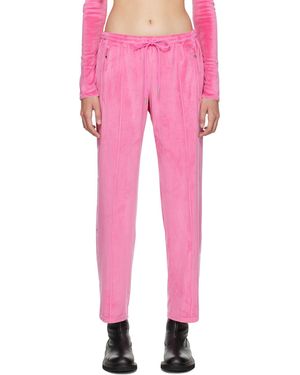 Priscavera Pantalon de détente fendu rose