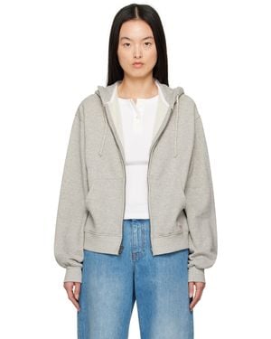 The Elder Statesman グレー Daily ジップフーディ - ホワイト