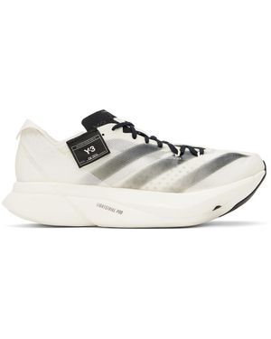 Y-3 オフホワイト Adios Pro 3.0 スニーカー - ブラック