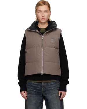 Canada Goose 'Tonal Label' Grandview Cropped Down Vest - Black