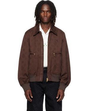 CASABLANCA Monogram Blouson Jacket - Brown