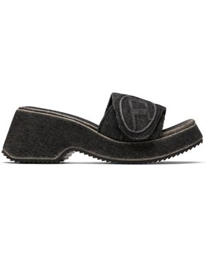 DIESEL ブラック Sa-Oval D Pf W ヒールサンダル