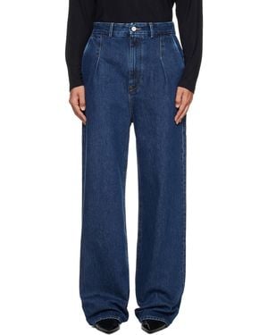 Loulou de Saison Attu Lds Pleated Jeans - Blue