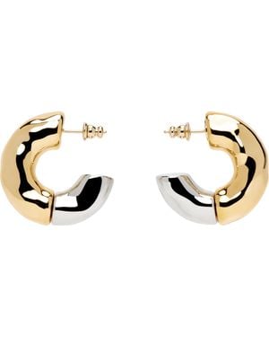 Ami Paris Brass Dune Hoop Earrings - Black