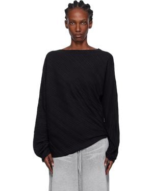 OPEN YY Pleats Top - Black