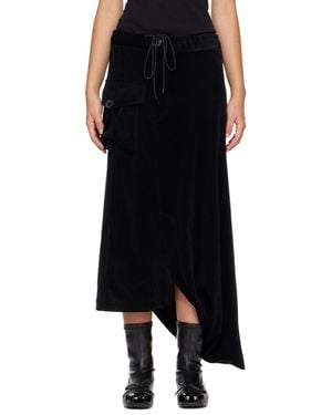 Y-3 Velvet Corduroy Utility Midi Skirt - Black