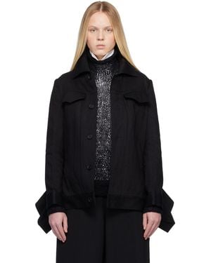 Yohji Yamamoto Side Zip Denim Jacket - Black