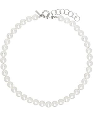 Ernest W. Baker Faux-Pearl Necklace - Metallic