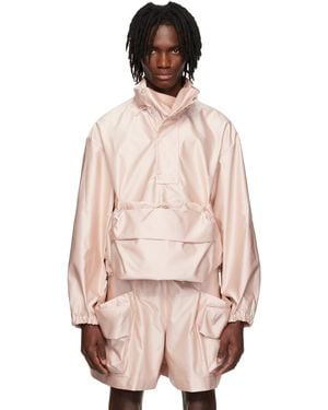 Simone Rocha Drawstring Cargo Flap Pocket Detail Jacket - Pink