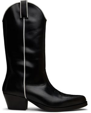 Ernest W. Baker High Western Boots - Black