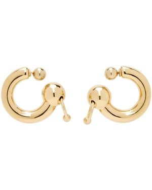 Jean Paul Gaultier ゴールド ラージ Piercing ピアス - ブラック