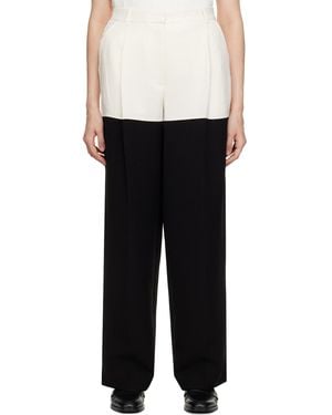 3.1 Phillip Lim Off-white & Black Colorblock Pants