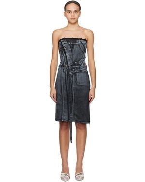 OTTOLINGER Black Belted Denim Minidress