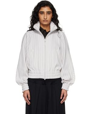 Y-3 Off- Pinstripe Sport Uniform Jacket - White