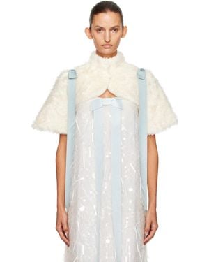 Sandy Liang Off- Oatmeal Bolero Top - White