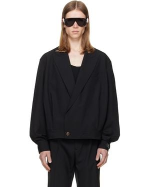 Balmain Wool 2-Button Jacket - Black