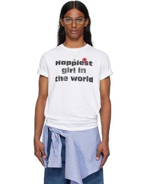 Ashley Williams Ssense限定 ホワイト 'Happy' Danny Tシャツ